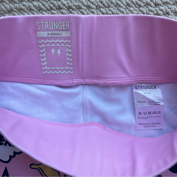Stronger Pink Punch Ice Cream Leggings Size XS - Picture 5 of 8